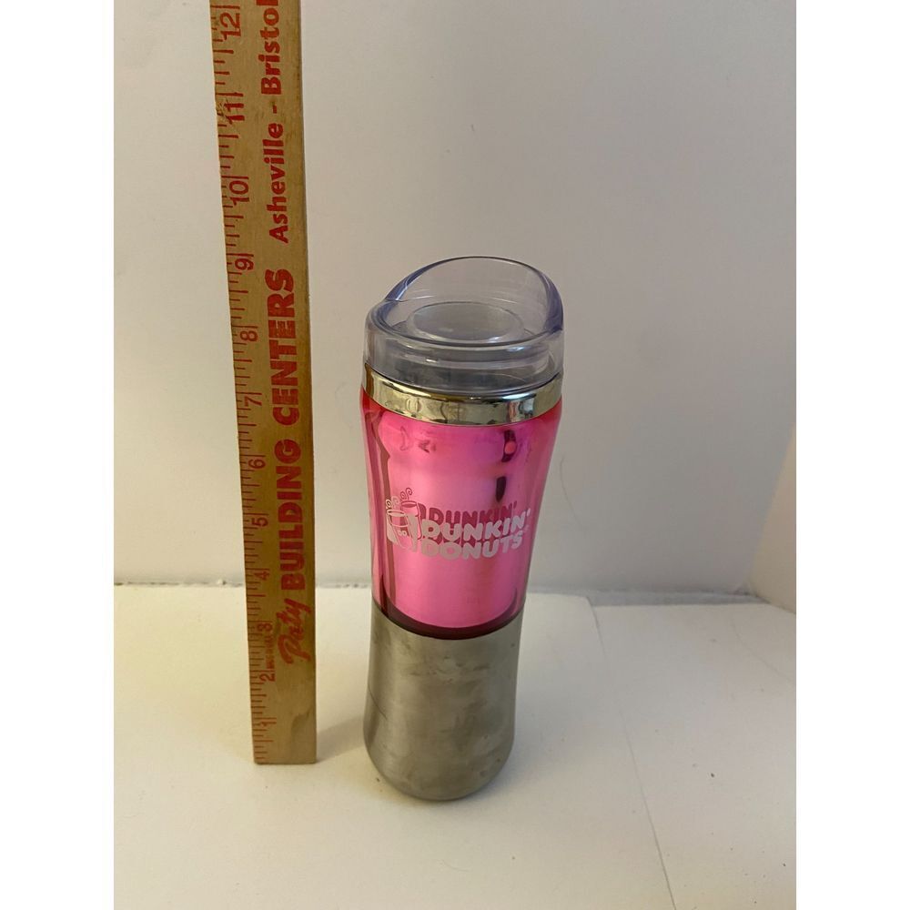 DD Dunkin Donuts Pink Stainless Steel Fushion Tumbler‎ 14oz
